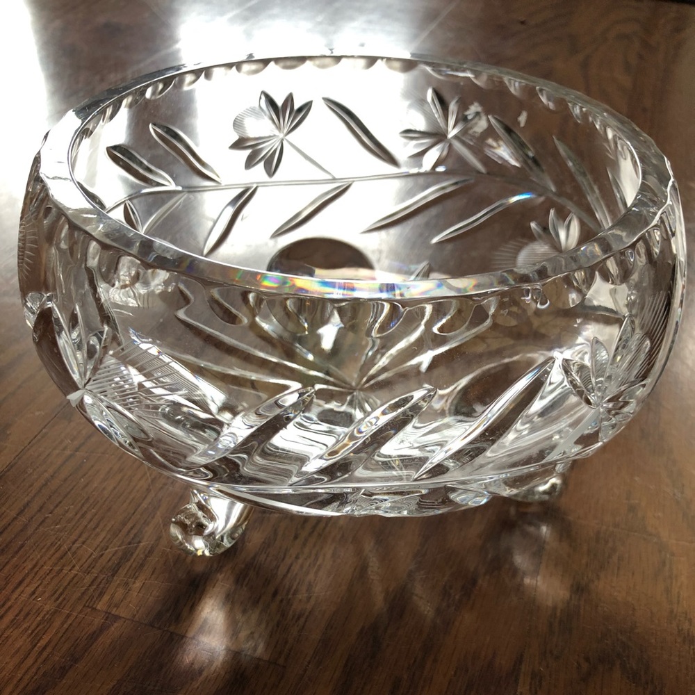 Crystal cut bowl
